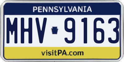 PA license plate MHV9163