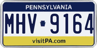 PA license plate MHV9164