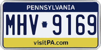 PA license plate MHV9169