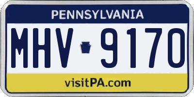 PA license plate MHV9170