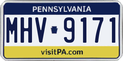 PA license plate MHV9171
