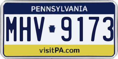 PA license plate MHV9173