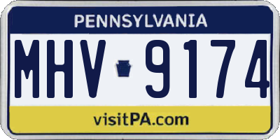 PA license plate MHV9174