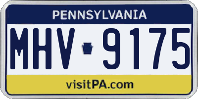 PA license plate MHV9175