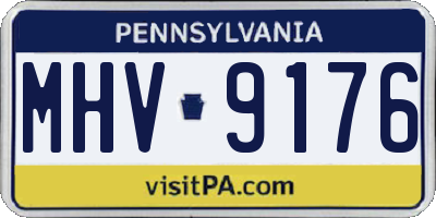 PA license plate MHV9176
