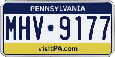 PA license plate MHV9177