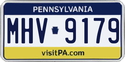 PA license plate MHV9179