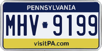 PA license plate MHV9199
