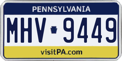 PA license plate MHV9449