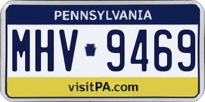 PA license plate MHV9469