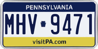 PA license plate MHV9471