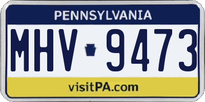 PA license plate MHV9473