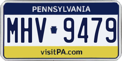 PA license plate MHV9479