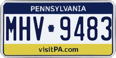 PA license plate MHV9483
