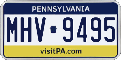 PA license plate MHV9495