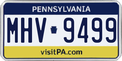 PA license plate MHV9499