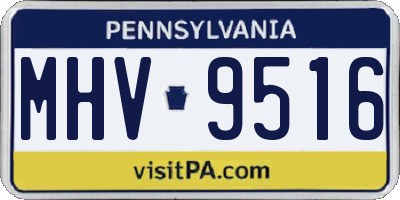 PA license plate MHV9516
