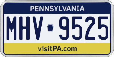 PA license plate MHV9525
