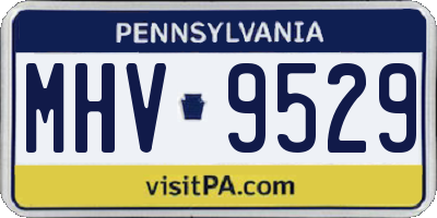 PA license plate MHV9529