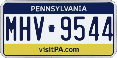 PA license plate MHV9544