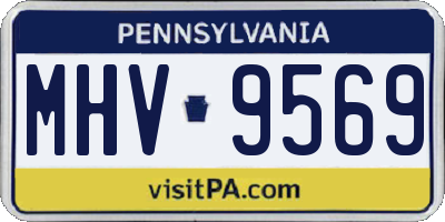 PA license plate MHV9569