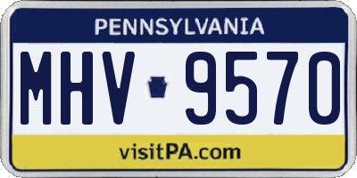 PA license plate MHV9570