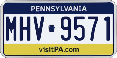 PA license plate MHV9571