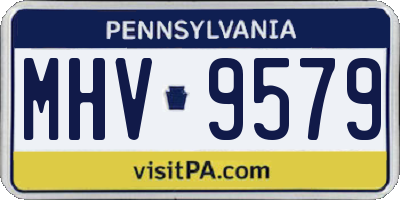 PA license plate MHV9579