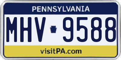 PA license plate MHV9588