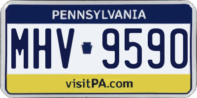 PA license plate MHV9590