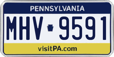 PA license plate MHV9591