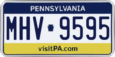 PA license plate MHV9595