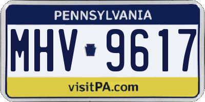 PA license plate MHV9617