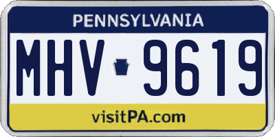 PA license plate MHV9619