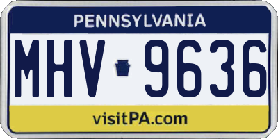 PA license plate MHV9636
