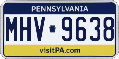 PA license plate MHV9638