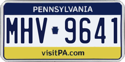 PA license plate MHV9641