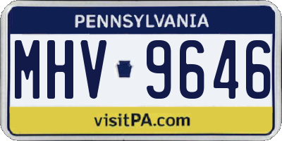 PA license plate MHV9646
