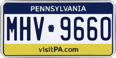 PA license plate MHV9660