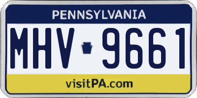 PA license plate MHV9661