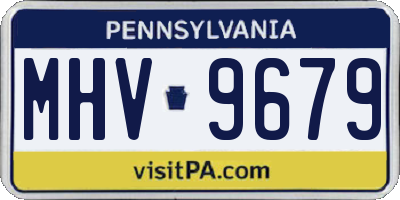 PA license plate MHV9679