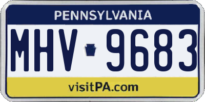 PA license plate MHV9683