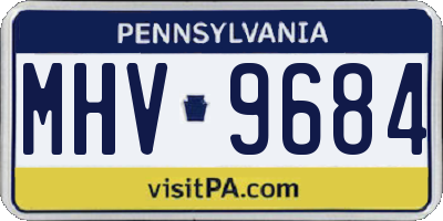 PA license plate MHV9684