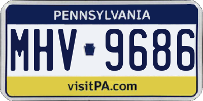 PA license plate MHV9686