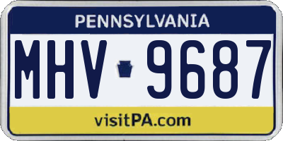PA license plate MHV9687