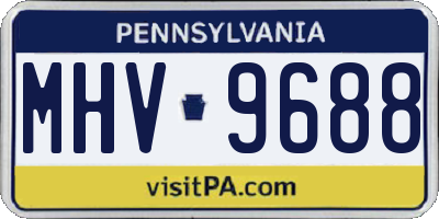 PA license plate MHV9688