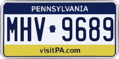PA license plate MHV9689