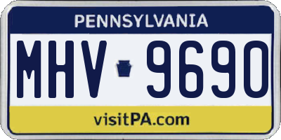 PA license plate MHV9690
