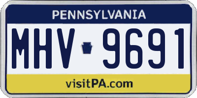 PA license plate MHV9691