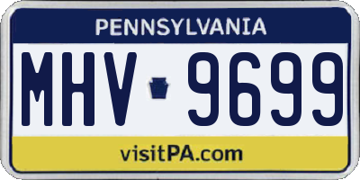 PA license plate MHV9699